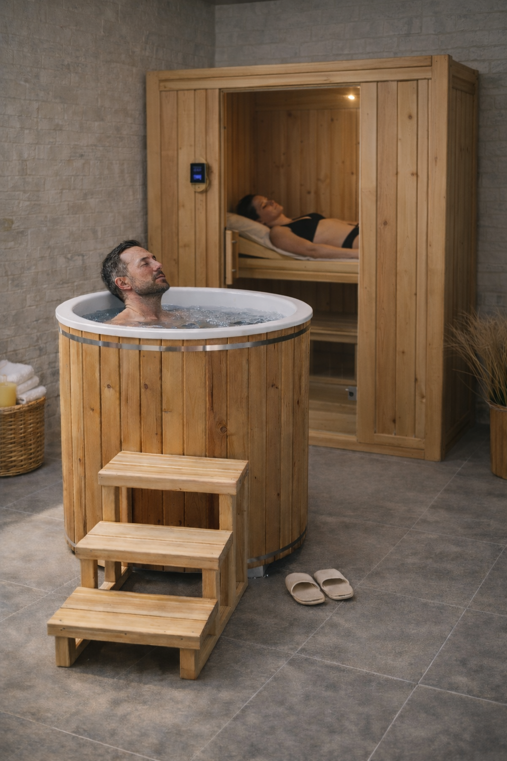 Baltic Cold Plunge Tub - Canadian Timber Cedar Ice Bath by Leisurecraft