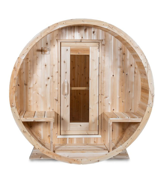 Serenity Barrel Sauna Canadian Timber by LeisureCraft