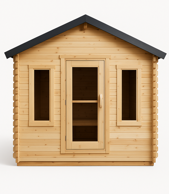 Georgian Cabin Sauna with Changeroom Canadian Timber by LeisureCraft