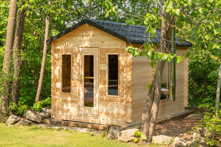 Canadian Timber Georgian Cabin Sauna with Changeroom by LeisureCraft