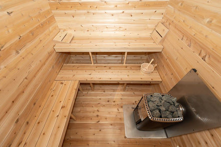 Canadian Timber Georgian Cabin Sauna with Changeroom by LeisureCraft