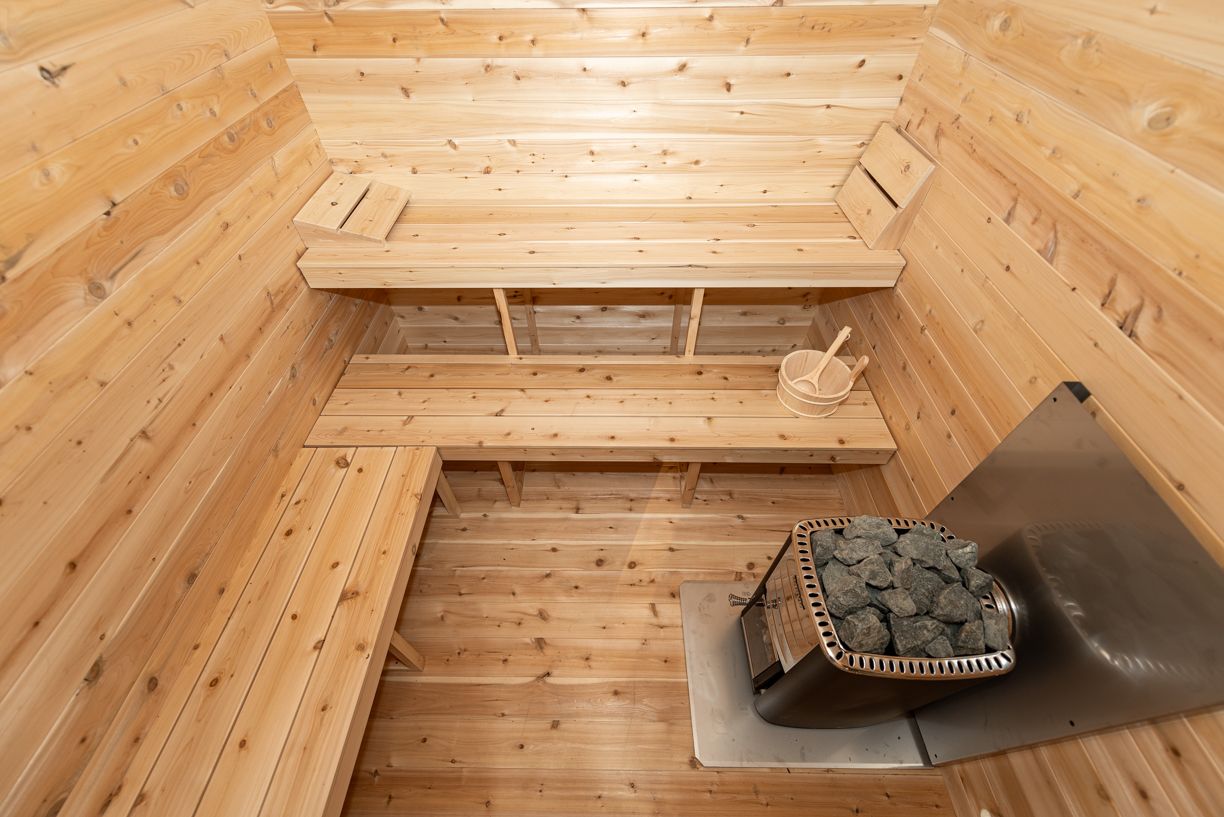 Canadian Timber Georgian Cabin Sauna with Changeroom by LeisureCraft