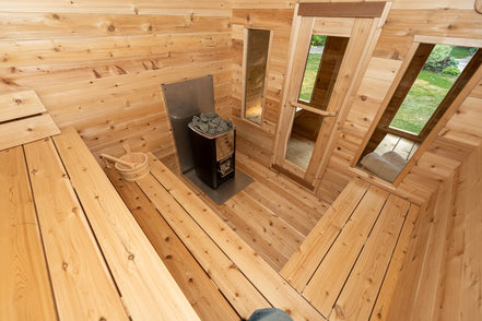 Canadian Timber Georgian Cabin Sauna with Changeroom by LeisureCraft