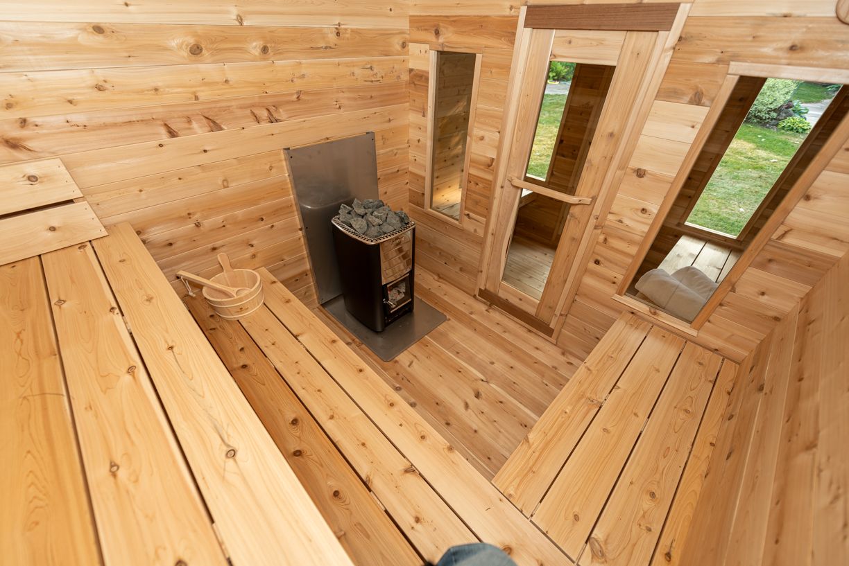 Canadian Timber Georgian Cabin Sauna with Changeroom by LeisureCraft