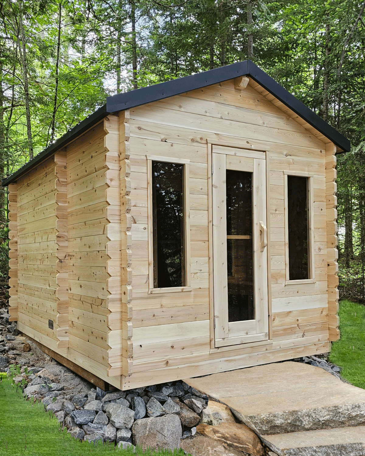 Canadian Timber Georgian Cabin Sauna with Changeroom by LeisureCraft