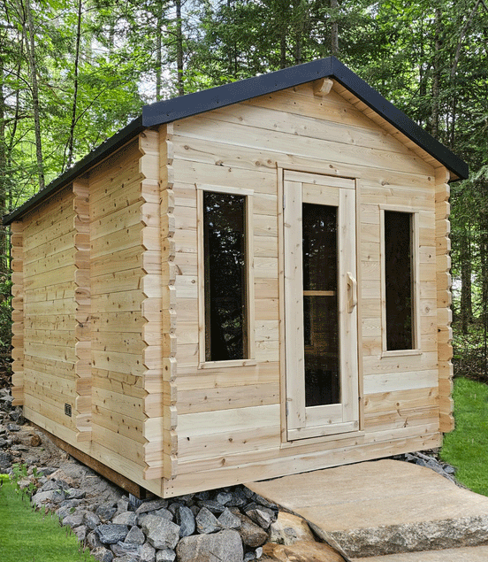 Georgian Cabin Sauna with Changeroom Canadian Timber by LeisureCraft