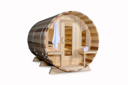 Canadian Timber Tranquility Barrel Sauna by LeisureCraft