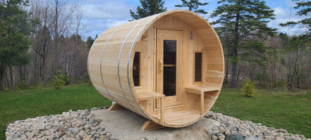 Canadian Timber Tranquility Barrel Sauna by LeisureCraft