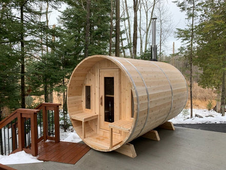 Canadian Timber Tranquility Barrel Sauna by LeisureCraft