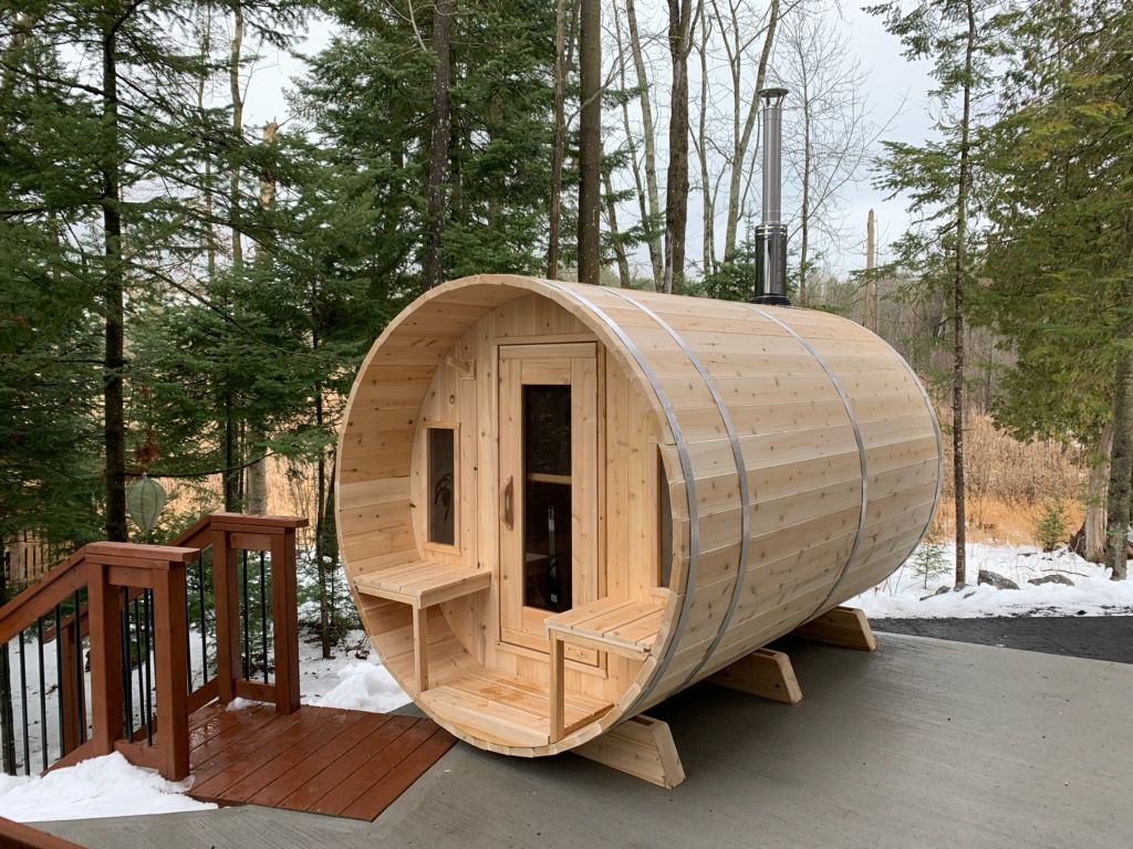 Canadian Timber Tranquility Barrel Sauna by LeisureCraft
