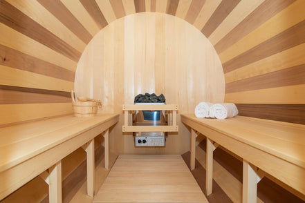 Canadian Timber Tranquility Barrel Sauna by LeisureCraft